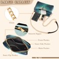 thumbnail image 4 of Women's Leather Shoulder Bag Crossbody Purse with Zipper Pockets Waterproof PU Handbag Tranquility Dragonfly, 4 of 6