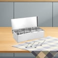 thumbnail image 6 of Baoblaze Seasoning Container Seasoning Pepper Sugar Seasoning Box for Home Bar Restaurant 4 Grids, 6 of 8