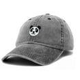 thumbnail image 4 of DALIX Panda Face On A Hat Mens Womens Embroidered Baseball Cap in Washed Black, 4 of 7