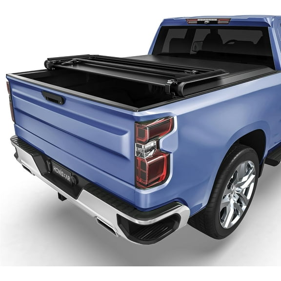 ZHIBO Soft Tri-Fold Tonneau Cover for 2019-2025 Chevy Silverado 1500 / GMC Sierra 1500 5.8ft Bed (No Multi-Flex Tailgate)