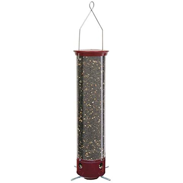 Droll Yankees YCPD-90-M Squirrel Proof Dipper Collapsing Perch Bird Feeder, 5-Pounds, Burgundy