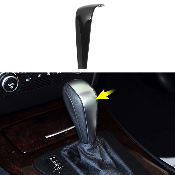 Cubierta del botón de la palanca de cambios ABS Unique Bargains para BMW 1 3 Series Z4 X1 E90 E92 E93 E87 2005-2012 pintada de negro