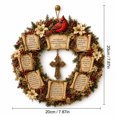 thumbnail image 2 of Faith Inspired Seated Angel Wreath Wall Sign, Wood Detailed Accent for Home Decor, for Entryway Wall or Door and Everyday Home Decor, 2 of 4