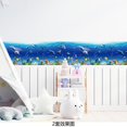 thumbnail image 1 of Adhesivos de pared con forma de mundo submarino, delfines y peces, PVC, 25 x 70 cm, 1 of 2