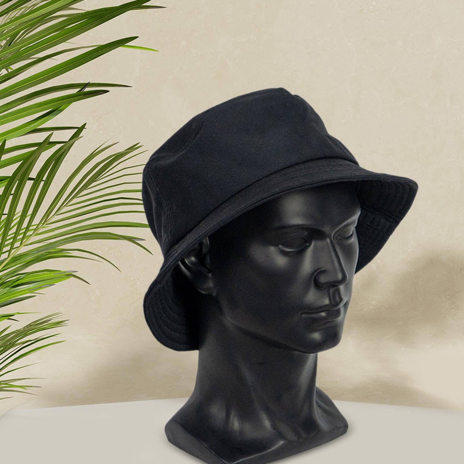 Serenable Male Mannequin Head Freestanding Stand for Making Market Barber Shop Matt Black