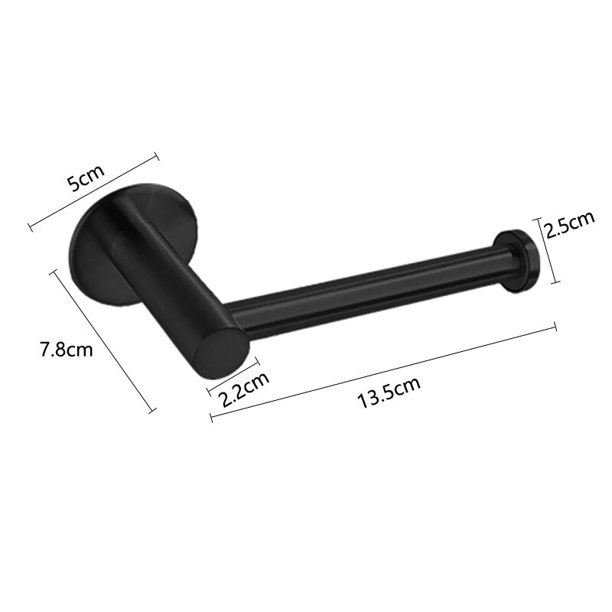 Portarrollos de papel higiénico autoadhesivo, soporte de pared sin perforación colorido de aluminio, dispensador de rollo de toalla para baño y cocina