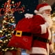 thumbnail image 1 of Velvet Drawstring Gift Bag For Christmas Velvet Santa Claus Gift Backpack, 1 of 9