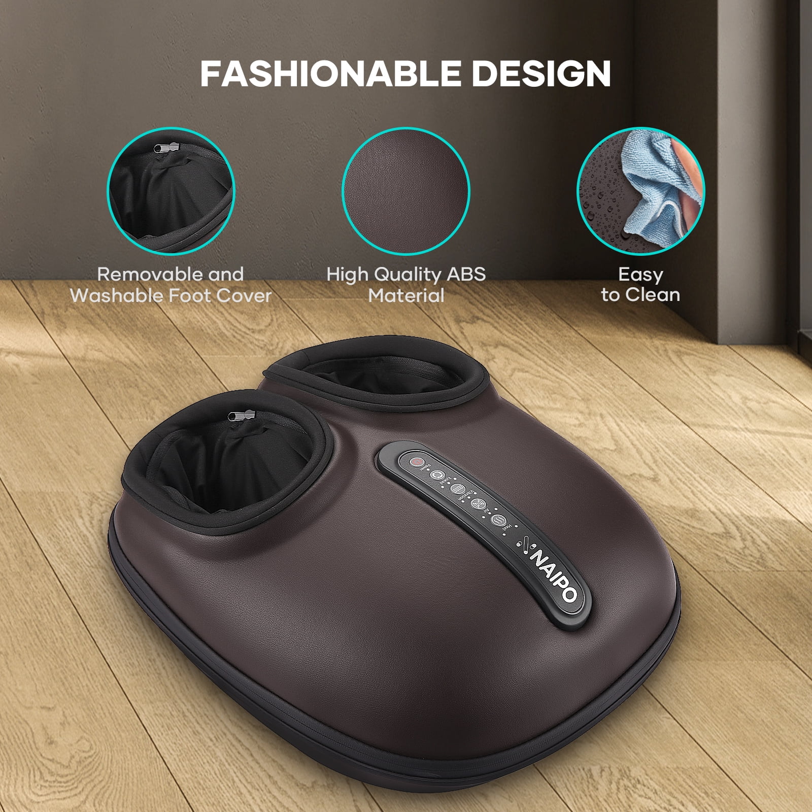 Naipo Shiatsu Foot Massager with Heat Tapping Rolling and Air Compress –  MAXKARE