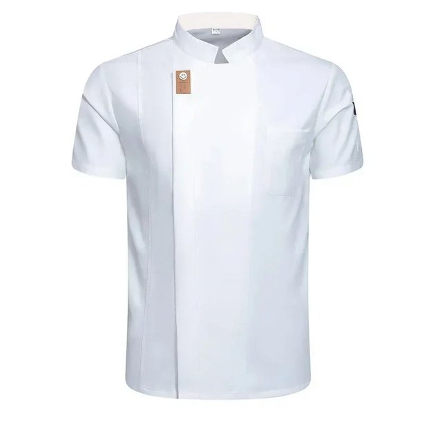 Fashion Creative Chef Clothing Baking Work Clothes Long Sleeve Terylene Hotel Smil E Chef Uniform Short Sleeve Men Breathable FWZ