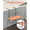 thumbnail image 3 of VEVOR Balcony Hanging Table 25 x 24 in Outdoor Patio Railing Bar Table Adjusable, 3 of 9