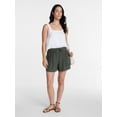thumbnail image 3 of Time and Tru Women's Double Cloth Cargo Shorts, Sizes XS-XXXL, 3 of 6