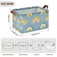 thumbnail image 7 of Yayeee Foldable Storage Basket for Shelves with Handles Waterproof Cloth Bins, Light Blue Rainbow, 7 of 7