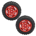 thumbnail image 1 of Rubber Tire, RC Anti-Skid Tires Non-slip Effect Excellent Durability  for WPL D12 1/10 RC Trucks Black BL,Silver S,Red R, 1 of 8