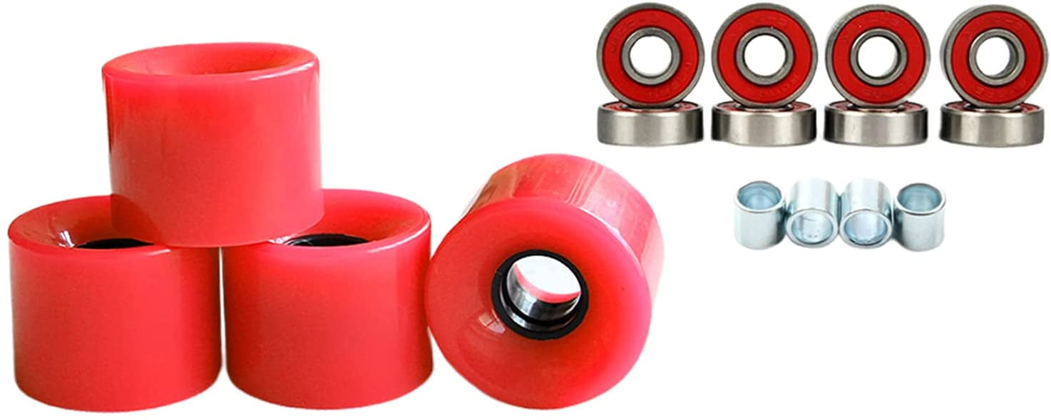 4 Pack Durable Roller Skate Wheels, with Bearings Installed Outdoor