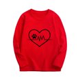 thumbnail image 2 of Girls Casual Tunic Tops Long Sleeve Loose Soft Blouse T-Shirt Size 2-15 Red 3-4 Years, 2 of 7
