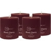 Mainstays 3" Pillar Black Cherry Scented Candle, Set of 4