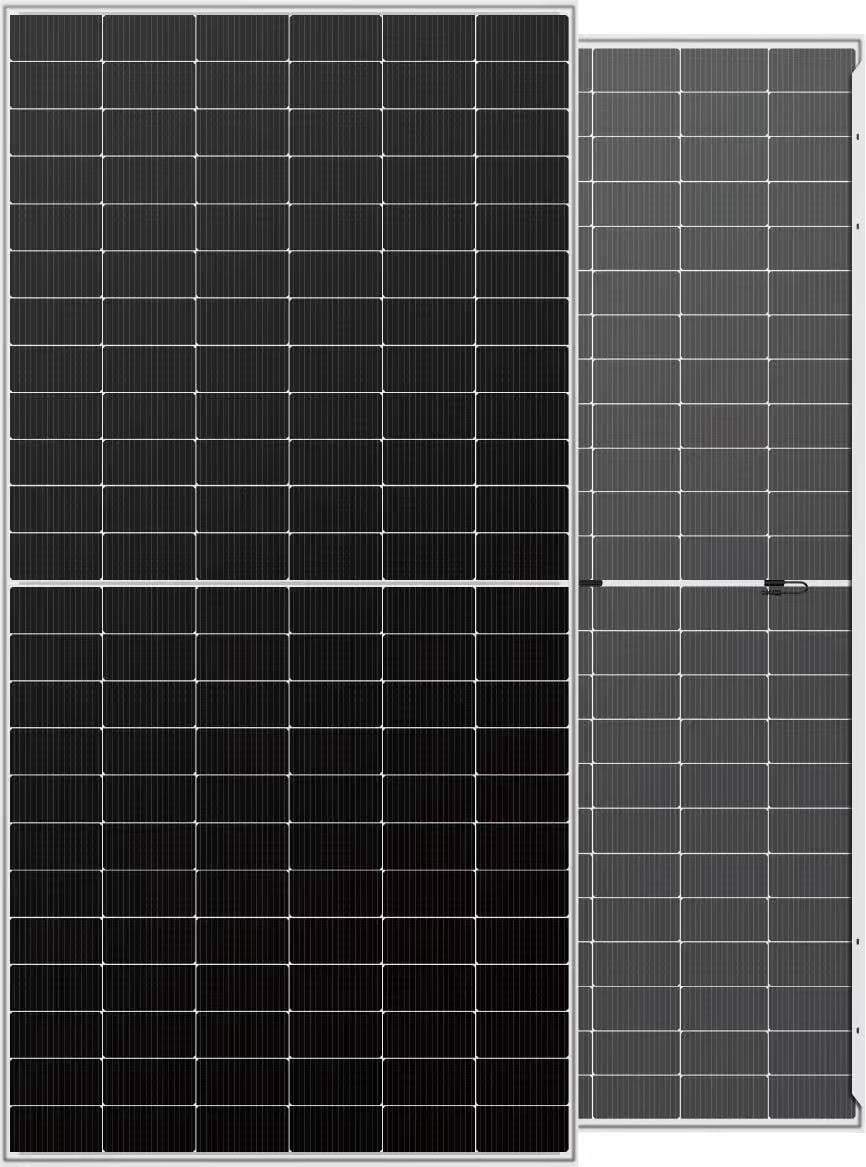 Hishen 550W Bifacial Dual Glass Half-cut Mono PERC Solar Panel for Rooftop Off-Grid Use