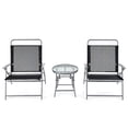thumbnail image 2 of Gymax 3 Piece Patio Folding Chair Set w/ Coffee Table & Extra-Large Seat Porch Backyard Poolside, 2 of 9