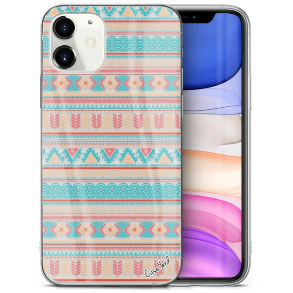 TPU Clear Case for iPhone 13 Pro Max with Aztec Pattern design phone cover