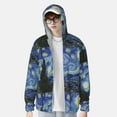 thumbnail image 2 of Kdxio The Starry Night Print Women Men Sun Protection UPF 50+ Jackets Zip Up Long Sleeve Hoodie Hiking Lightweight with Pockets, 2 of 7