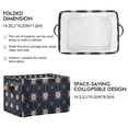 thumbnail image 2 of Yayeee Canvas Storage Basket with Handles for Shelves Fabric Bins Closet Organizer, Red Fireworks Pattern, 2 of 8