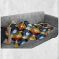 thumbnail image 6 of Modern Soft Flannel Fleece Throw Blanket, Watercolor Drawing of Circular Bold Ring Shapes Vibrant Flow Macro Display, Cozy Plush for Indoor and Outdoor Use, 50" x 60", Orange Blue, by Ambesonne, 6 of 6