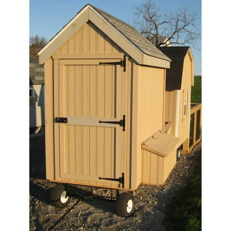 ... Cottage Gable Chicken Coop with Wheels - 4L x 6W ft. - Walmart.com