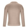 thumbnail image 6 of Elvqul Polo Shirts for Men Cotton Collared Pull on Long Sleeve Khaki Solid T Shirts Comfy Casual Shirts, 6 of 8
