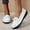 White, variant on OWUUcdse Losfers for Women, Soft Sole Outdoor Casual Slip-on Fall Shoes Gray Size 8.5