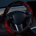 thumbnail image 2 of Halloween Spider Web 14.5 Inch Printing PVC Leather Auto Accessories Steering Wheel Cover for Car Wheel Covers, 2 of 6