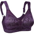 thumbnail image 2 of Sujetador reductor de copa completa para mujer, tirantes anchos, sin aros, sin relleno, talla grande 38d Rojo Verde Cocina, Decoración y Otros, 2 of 4