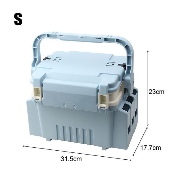 Caja De Aparejos De Pesca Caja de aparejos de pesca Accesorios ligeros de gran capacidad (S Clear Sky Blue) Ndcxsfigh Para Estrenar