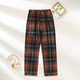 thumbnail image 4 of Women Autumn Spring Plaid Printed Pants Full Length Long Trousers Sports Pants, 4 of 4