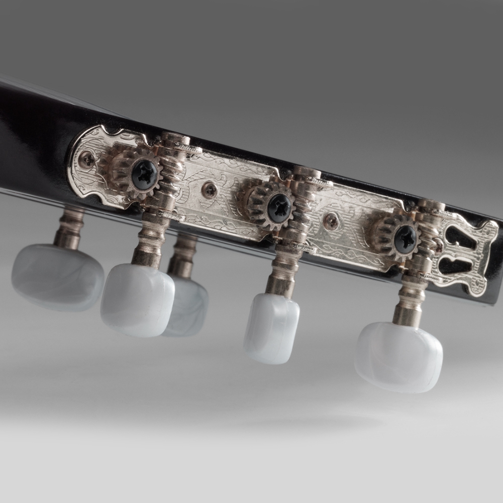 iFCOW Machine Heads 3+3 Acrylic Classical Guitar String Tuning Peg Tuners Machine Heads Silver