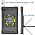 thumbnail image 4 of Kids Case for Samsung Galaxy Tab A7 Lite 8.7 inch 2021 Tablet with PET Screen Protector, Dteck 360 Degree Swivel Handle Grip Stand Heavy Rugged Shockproof Case for Samsung SM-T220/T225,Black, 4 of 9