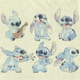 thumbnail image 2 of Men's Lilo & Stitch Watercolor Poses of Stitch  Graphic Tee Beige X Large, 2 of 4
