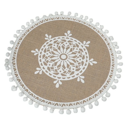 

Round Placemats Round Table Mats for Dining Tables 14 inch Washable