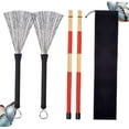 thumbnail image 3 of USHOBE drum & percussion brushes Drum Rod Sticks Rubber for Drummers 1 Set, 3 of 8