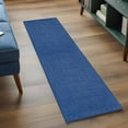 thumbnail image 4 of Navy Blue Large Area Rugs for Bedroom Living Room, Soft Non Slip Carpet Bedside Rug, Vintage Country Monochrome Farmhouse Rectangular Floor Cover Kitchen Accent Rug 2'x6' for Dining Room/Office, 4 of 9