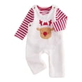 thumbnail image 6 of WUANDIXFA Toddler Baby Boys Christmas Outfits Cute Print Party Holiday Long Sleeve Tops and Pants Fall Winter Clothes,White,6-9 Months, 6 of 8