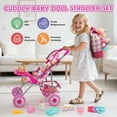 thumbnail image 2 of Set de cochecito Baby Doll Dreamon con muñeca de 12,5 pulgadas y 21 accesorios, 2 of 7