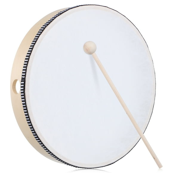 Hand Drum Percussion Instrument Hand Percussion Instrument With Wood Frame And Drum Stick For Singing And Dancing Party Favors