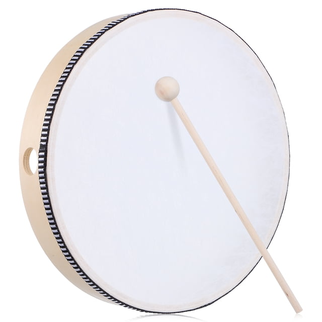 Miangastore 1 Ensemble Tambour à Main Instrument de Percussion en Bois Beige pour Adultes 9.82 Pouces