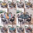 thumbnail image 1 of Elastic Edged Waterproof Backed Fitted Edged Table Table Cover Tableclothes Style A 1.2m, 1 of 9