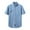 C60/Light Blue, variant on Rggeeun Shirts For Men Male Summer Lapel Pocket Solid Color Washed Denim Short Sleeve Shirt Lightweight Fashion Leisure Tops