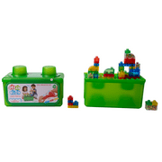 Jelly Blox - Stash & Stack - 2-in-1 Storage Case by Goliath, Includes 30 Pieces, Ages 2+