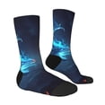 thumbnail image 4 of Yiaed Red And Blue Fire Dragon C Print Great elasticity Crew Socks Sports socks for Men and Women, 4 of 5