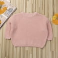 thumbnail image 2 of Wassery Toddler Baby Fall Winter Sweaters for Boys Girls Kids Long Sleeve Solid Thick Knitted Pullover 9M 12M 18M 24M 3T 4T 5T Loose Fit Warm Knitwear Tops, 2 of 5