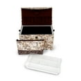 thumbnail image 4 of Dritz Rectangular Sewing Basket with Zippered Case, Medium, Neautral Floral, 4 of 6
