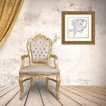 thumbnail image 3 of Villa, Mlli 12x12 Gold Ornate Wood Framed with Double Matting Museum Art Print Titled - Minimal Sketch Fish Grey, 3 of 4